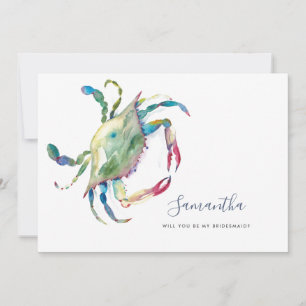 Aquarel Bruidsmeisje Kaarten Zeethema