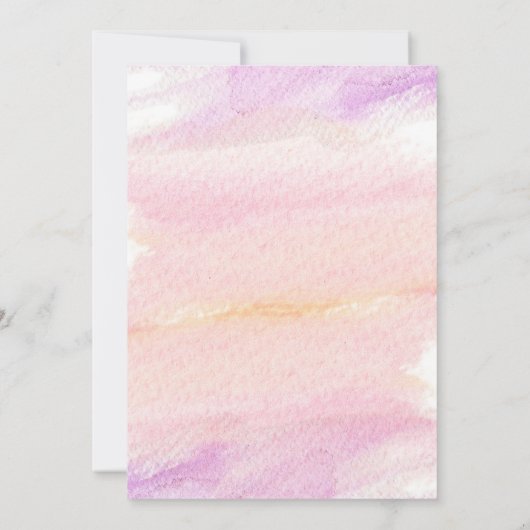 Aquarel bruiloft uitnodiging (Achterkant)