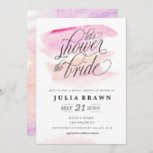 Aquarel bruiloft uitnodiging (Voorkant / Achterkant)