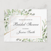 Aquarel Bruilofts Uitnodigingskaart Briefkaart (Voorkant)