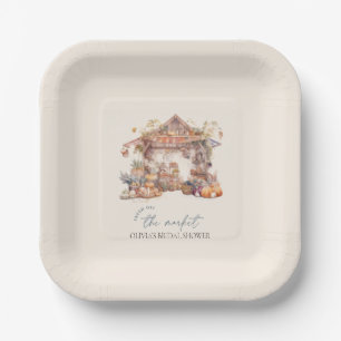Aquarel, bruiloftsborrel net van de markt papieren bordje