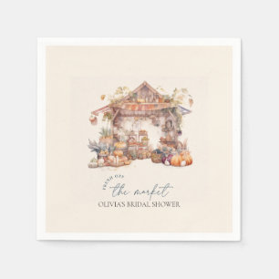 Aquarel, bruiloftsborrel net van de markt servet