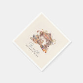Aquarel, bruiloftsborrel net van de markt servet (Hoek)