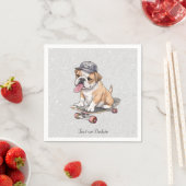 Aquarel Bulldog Servetten (Insitu)