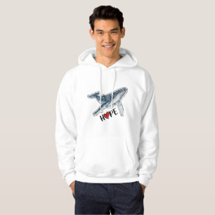 Aquarel Bultrugwalvis Hoop Oceaan Zeeleven Hoodie