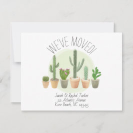 Aquarel Cactus Huis Verwelkoming Verhuisbericht Kaart