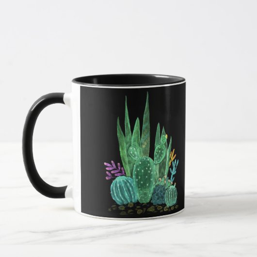 Aquarel, cactus mok (Links)