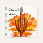 Aquarel cactus notitieboek (Voorkant)