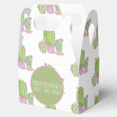 Aquarel Cactus Patroon Verjaardagsfeest Bedankt Bedankdoosjes (Geopend)