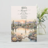 Aquarel Cactus Vetplanten Bruidsdouche Kaart (Staand voorkant)