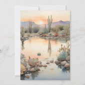 Aquarel Cactus Vetplanten Bruidsdouche Kaart (Achterkant)