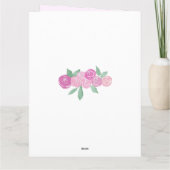 Aquarel Cake en Roze Rozen Verjaardagskaart Kaart (Achterkant)