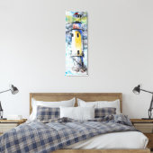 Aquarel Canvas - Vuurtoren - Schilderij Afdruk (Insitu (Slaapkamer))