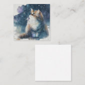 Aquarel Cat Kaart Notitiekaartje (Voorkant / Achterkant)
