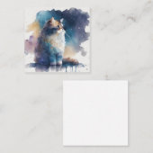 Aquarel Cat Kaart Notitiekaartje (Voorkant / Achterkant)