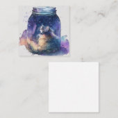 Aquarel Cat Kaart Notitiekaartje (Voorkant / Achterkant)