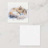Aquarel Cat Kaart Notitiekaartje (Voorkant / Achterkant)