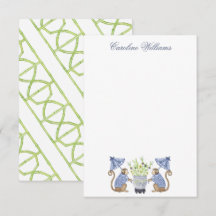 Aquarel Chinoiserie Apen Gepersonaliseerd