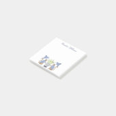Aquarel Chinoiserie Apen Gepersonaliseerd Post-it® Notes (Schuin)