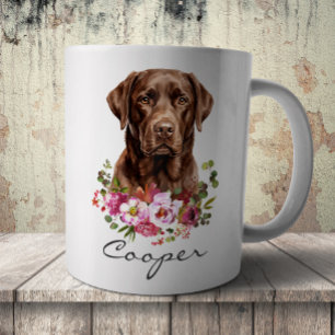 Aquarel Chocolade Labradors retriever Koffiemok