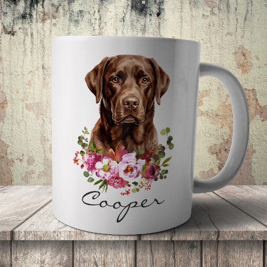 Aquarel Chocolade Labradors retriever Koffiemok