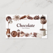 Aquarel Chocolade Lijst Visitekaartje (Voorkant)