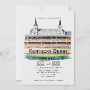 Aquarel Churchill Downs Twin Spires Kentucky Derby Kaart