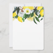 Aquarel Citroen Bloem Bruidsdouche Uitnodiging (Achterkant)