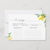 Aquarel citroen citrus recepten kaart (Voorkant)