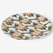 Aquarel Citroen Sinaasappel Cutie Mandarijn Fruit Papieren Bordje (Gekanteld)