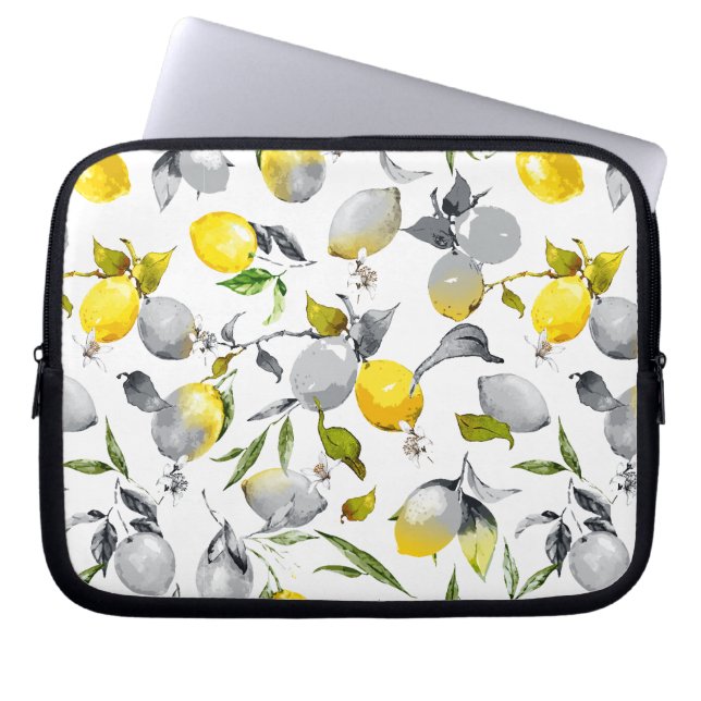Aquarel citroenen 14 laptop sleeve (Voorkant)
