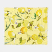 Aquarel citroenen 15 fleece deken (Voorkant (Horizontaal))