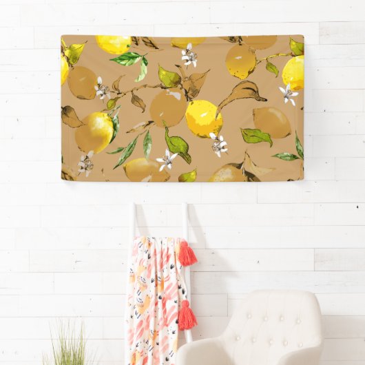 Aquarel citroenen 33 spandoek (Insitu)