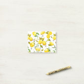 Aquarel citroenen 5 post-it® notes (Op bureau)