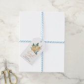 Aquarel Citroenen Botanisch Cadeaulabel (Met Touw)