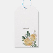 Aquarel Citroenen Botanisch Cadeaulabel (Achterkant)