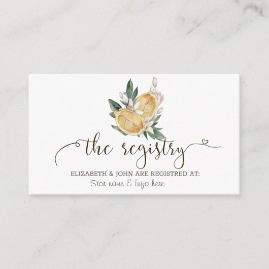 Aquarel Citroenen Botanisch Register Informatiekaartje (Voorkant)