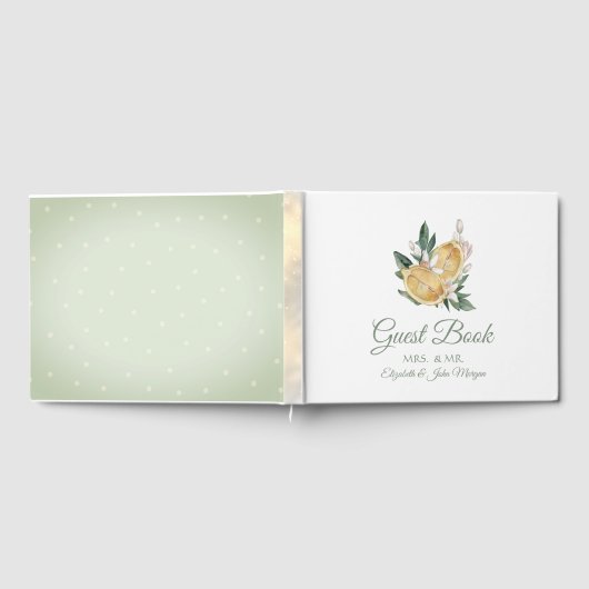 Aquarel Citroenen Botanische Stippen Gastenboek (Volledig)