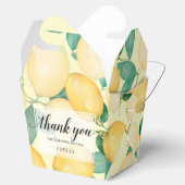 Aquarel Citroenen en Bladeren Bedankt Bedankdoosjes (Geopend)