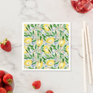 Aquarel citroenen fruit servet