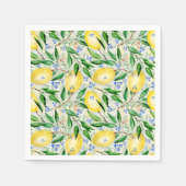 Aquarel citroenen fruit servet (Voorkant)