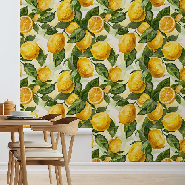 Aquarel citroenen Keuken Nursery  Behang (Creator heeft geüpload)