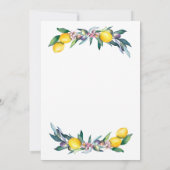 Aquarel Citroenen Olijven Glas Heniparty   Kaart (Achterkant)