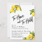 Aquarel Citroenen Om te Hebben en te Houden Typogr Kaart (Voorkant)