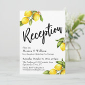 Aquarel Citroenen Ontvangst Typografie Kaart (Staand voorkant)