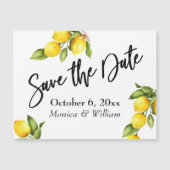 Aquarel Citroenen Save the Date Magnetische Kaart (Voorkant)