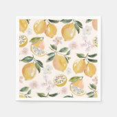 Aquarel Citrus & Bosbes Patroon Servet (Voorkant)