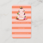 Aquarel Citus Floral 3 Tier Cake Bakkerij Visitekaartje (Achterkant)