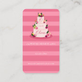 Aquarel Citus Floral 3 Tier Cake Bakkerij Visitekaartje (Achterkant)