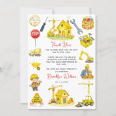 Aquarel Constructie 2e Verjaardag Bedankkaart (Voorkant)